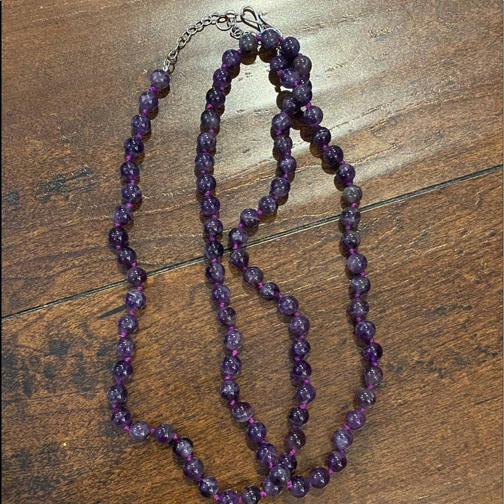 Purple beaded necklace